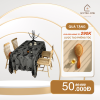 Khăn Trải bàn màu đen phối ren phong cách Helloween