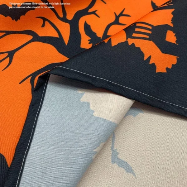 Khăn trải bàn Halloween hình chữ nhật bằng vải Polyester - Ảnh 2