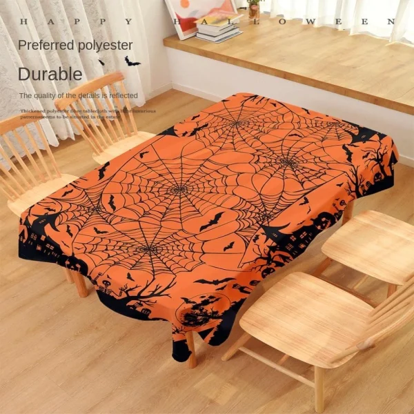 Khăn trải bàn Halloween hình chữ nhật bằng vải Polyester - Ảnh 3